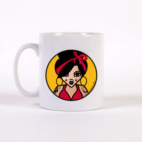 ICONS ICONES COLLECTOR MUG TRIBUTE AMY WINEHOUSE ILLUSTRATION © Stephanie Gerlier / T FOR TIGER