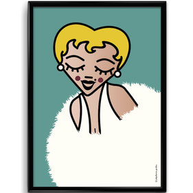 ICONS ICONES MARILYN MONROE ILLUSTRATION AFFICHE POSTER ART PRINT / CREATION ORIGINALE © Stephanie Gerlier / T FOR TIGER