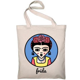 ICONS ICONES FRIDA KAHLO ILLUSTRATION SSAC TOTE BAG / CREATION ORIGINALE © Stephanie Gerlier / T FOR TIGER