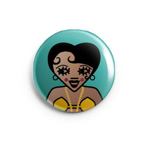 ICONS ICONES JOSEPHINE BAKER ILLUSTRATION BADGE MAGNET MIROIR / CREATION ORIGINALE © Stephanie Gerlier / T FOR TIGER