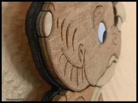 WoodnMetalART Scrollsaw Dekupiersäge Holzbild Cera In einem Land vor unserer Zeit