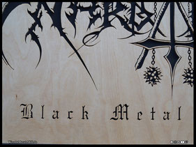 WoodnMetalART Scrollsaw Dekupiersäge Holzlogo Nargaroth Black Metal