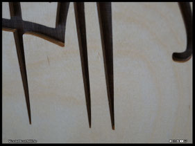 WoodnMetalART Scrollsaw Dekupiersäge Holzlogo Nagelfar Black Metal