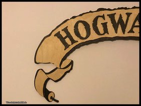 WoodnMetalART Scrollsaw Dekupiersäge Holzlbanner Hogwarts