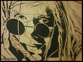 WoodnMetalART Scrollsaw Holzportrait Aurora