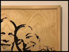 WoodnMetalART Scrollsaw Dekupiersäge Holzlportrait Pärchen Paar