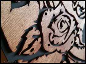 WoodnMetalART Scrollsaw Dekupiersäge Holzlogo Guns'n'Roses