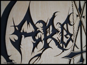 WoodnMetalART Scrollsaw Dekupiersäge Holzlogo Nargaroth Black Metal