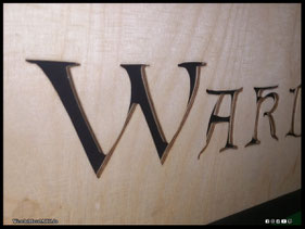 WoodnMetalART Scrollsaw Dekupiersäge Holzlogo Wardruna