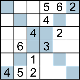 6er Diagonal-Sudoku © Rätselbüro Martin Simon