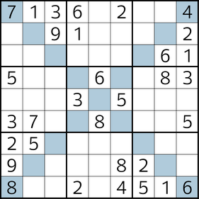 Diagonal-Sudoku © Rätselbüro Martin Simon