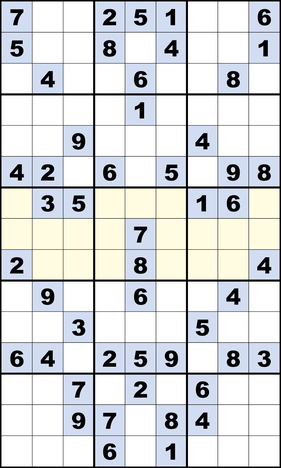 Siamesisches Sudoku © Rätselbüro Martin Simon