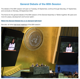 UN General Assembly (Sept. 23-29)