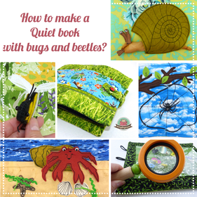 Quiet book beetle how to sew , How to sew a Quiet book. Bugs and beetles