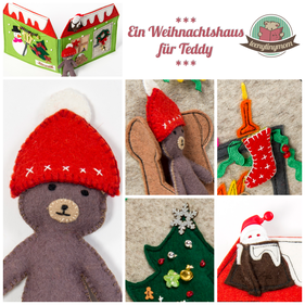 Weihnachten Teddy Spielbuch Quiet book Filz nähen