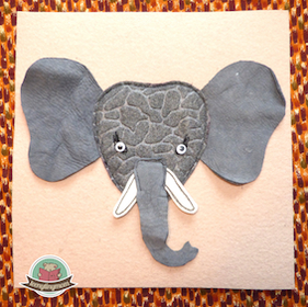 Quiet book Touch and feel book Montessori Activity book Elephant
