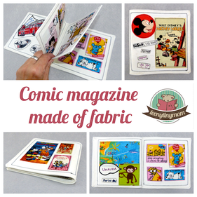 Comic book made of fabric , Quiet book, Softbook, Playbook, Clothbook, tutorial , freebook
