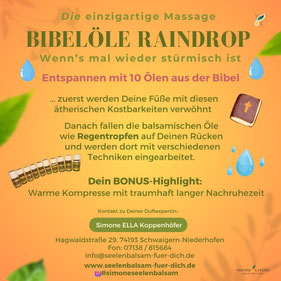 Bibelöle Raindrop mit Seelenbalsam für Dich bei Simone Ella Koppenhöfer - Landkreis Heilbronn in Schwaigern-Niederhofen