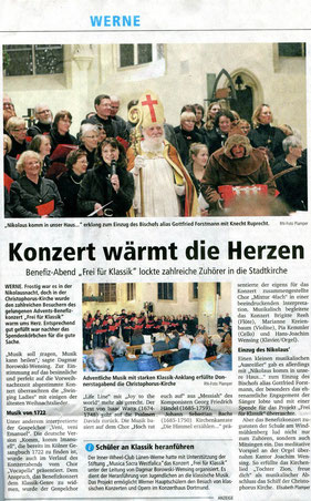 Ruhrnachrichten Lokalteil Werne vom 8.12.12