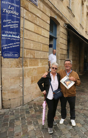 Grandma & Jean-Pierre at La Tupina . . .