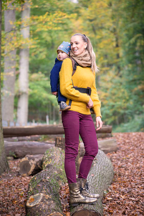 Huckepack Babytragen ab Geburt, Fullbuckle Tragehilfe ab Gbeurt, Bauchtrage, Rückentrage