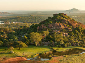 Panoramica Ol jogi Ranch Laikipia Plateau. Kenya