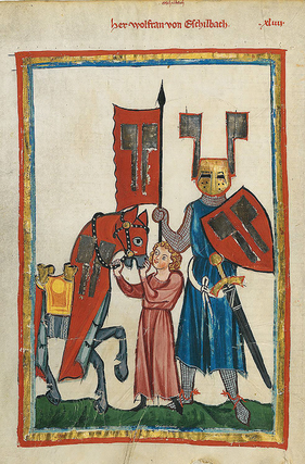 Bildnachweis: Codex Manesse 149v Wolfram von Eschenbach; Wikimedia Commons