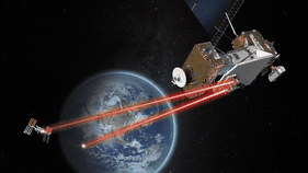 Der LCRD-Satellit soll mit Laserstrahlen kommunizieren (Bild: NASA).