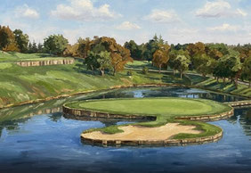 セゴビアゴルフクラブインチヨダ 14番 Par3 (名物ホール)