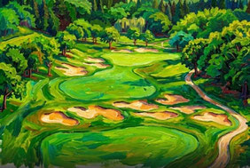 成田ゴルフ倶楽部 10番 PAR5 (名物ホール)