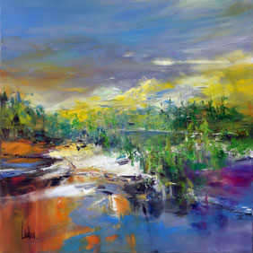 "Balade en couleurs" - 80x80