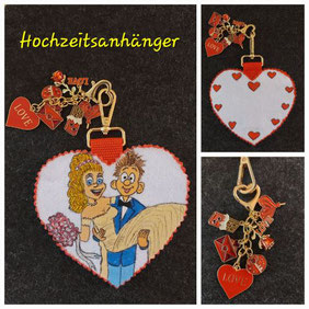 Schlüsselanhänger/Taschenanhänger/Anhänger-Hochzeit