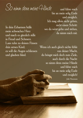 So nimm denn meine Hände, Julie Hausmann, Christliche Kunstkarte