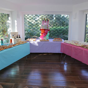 Buffet colorato per feste bambini a Roma