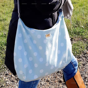 Julia Design handmade Tasche Handtasche Umhängetasche crossbody Stoff Hobobag wasserabweisend Lene