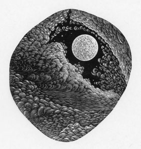 2017　The Night Sky Gem　11. 7x 10. 7cm Limited Edition 30　Wood Engraving ¥15,000 