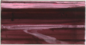 Hollands landschap 18x35cm acryl op doek 2005
