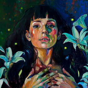 FIREFLIES 120x120cm, oil on canvas 2026