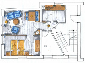 Grundriss Wohnung 1