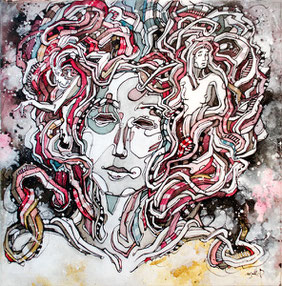 Untitled 115 / acrylic & ink on paper / 30 x 30 cm / 2012 sold