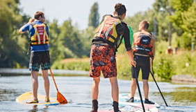 Eau vive en sup à la base nautique Picquigny