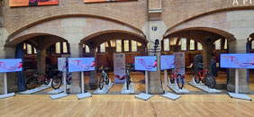 6x EnergyBike Screen auf einem Kongress in Amsterdam