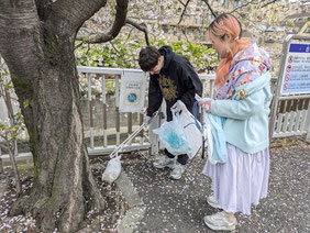 ごみが多く出そうな桜の時期に実施