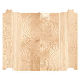 Blockholz 268x220  aus schwindungsfreiem Brettschichtholz 
