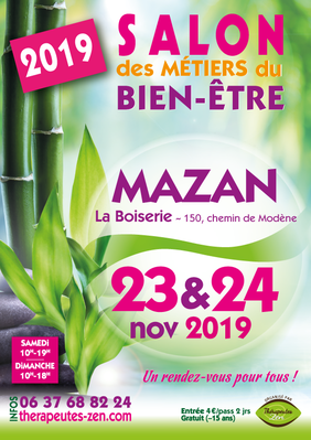 Association Soins de l'Etre au Salon des Métiers du Bien-Etre à Mazan-11/2019