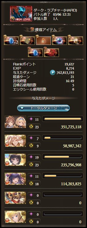 リミユエル採用でルシHL
