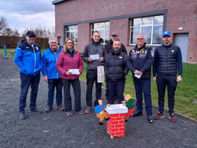 Blieben alle ohne Niederlage beim Auftakt der 7 Streiche 2023 mit dem Besten, Florian Börger in der Mitte. Es fehlt auf dem Foto der ebenfalls ungeschlagene Wilfried Koch.