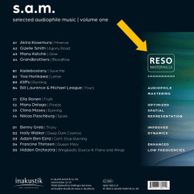 Hinweis auf RESO beim Album "V.A. - s.a.m. - selected audiophile music Vol. 1"  (GER 2025)