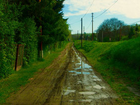 die Strasse hinauf nach Madyarku 