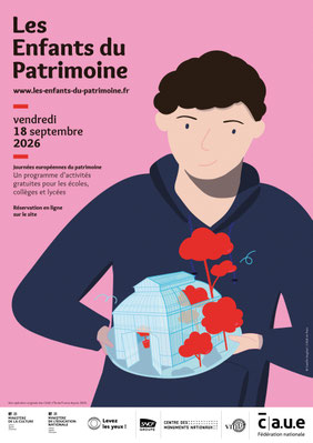 Affiche "Les enfants du patrimoine" (2026) - Château de Saveilles (Charente)